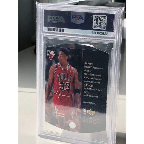 1997 Upper Deck SPx Gold #7 Scottie Pippen PSA 6 Chicago Bulls Pop 1 - Picture 7 of 7